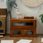 小物収納棚 小物収納ケース 木製 積み重ね可能 ２種類 デスク収納 収納ケース レトロ おしゃれ 北欧