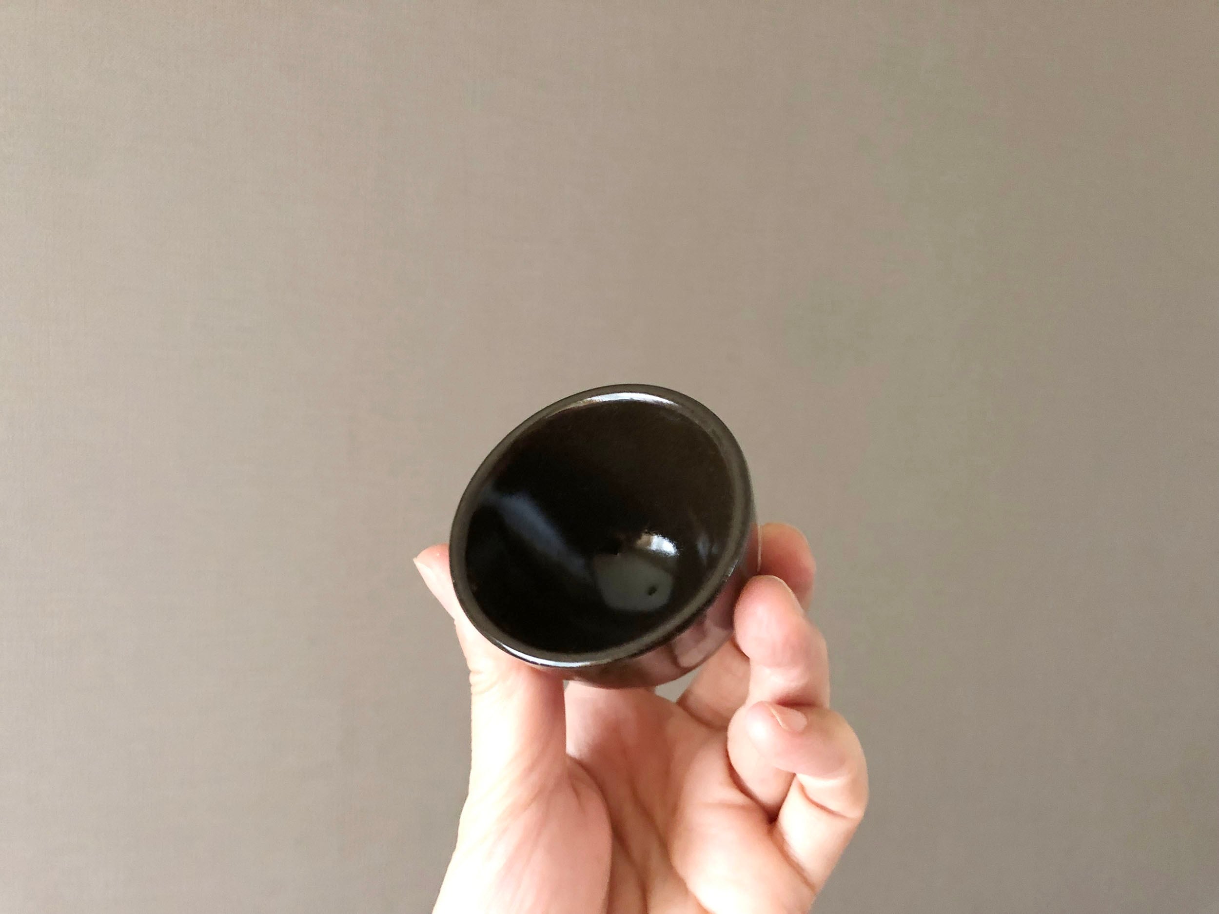 Vintage | 苗代川焼 鮫島佐太郎窯 黒薩摩 黒茶家 M | Little TAO