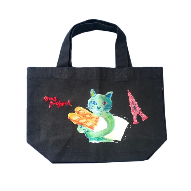 【ama project】パリの猫 / Petit tote bag