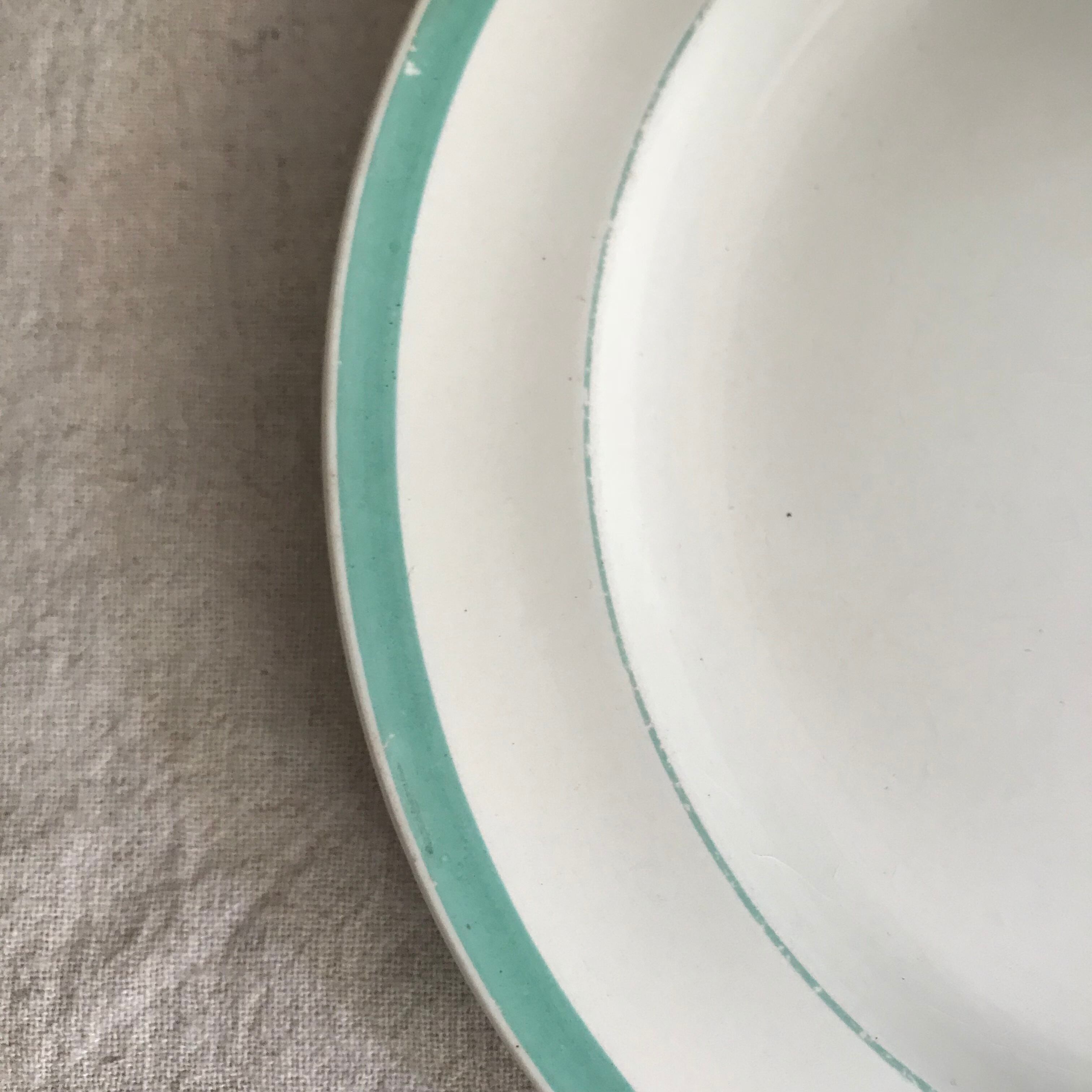 オールドアラビアの緑ラインのプレート | tsuitachi craft&brocante