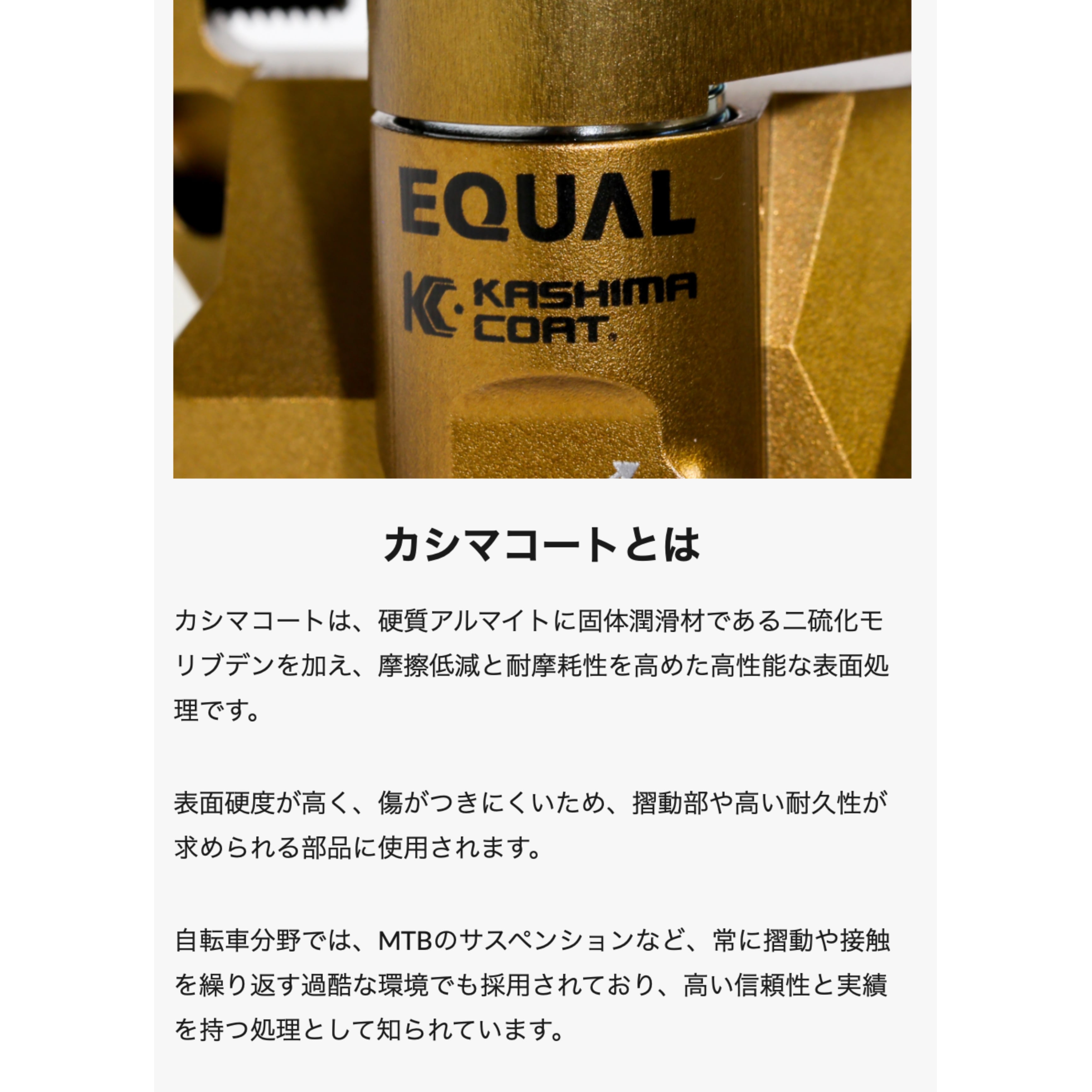 EQUAL】KASHIMACOAT 機械式ディスクブレーキキャリパー ポストマウント
