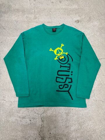 00s OLD STUSSY/Cross Bone Sweat/M/China製/クロスボーン/Sロゴ 