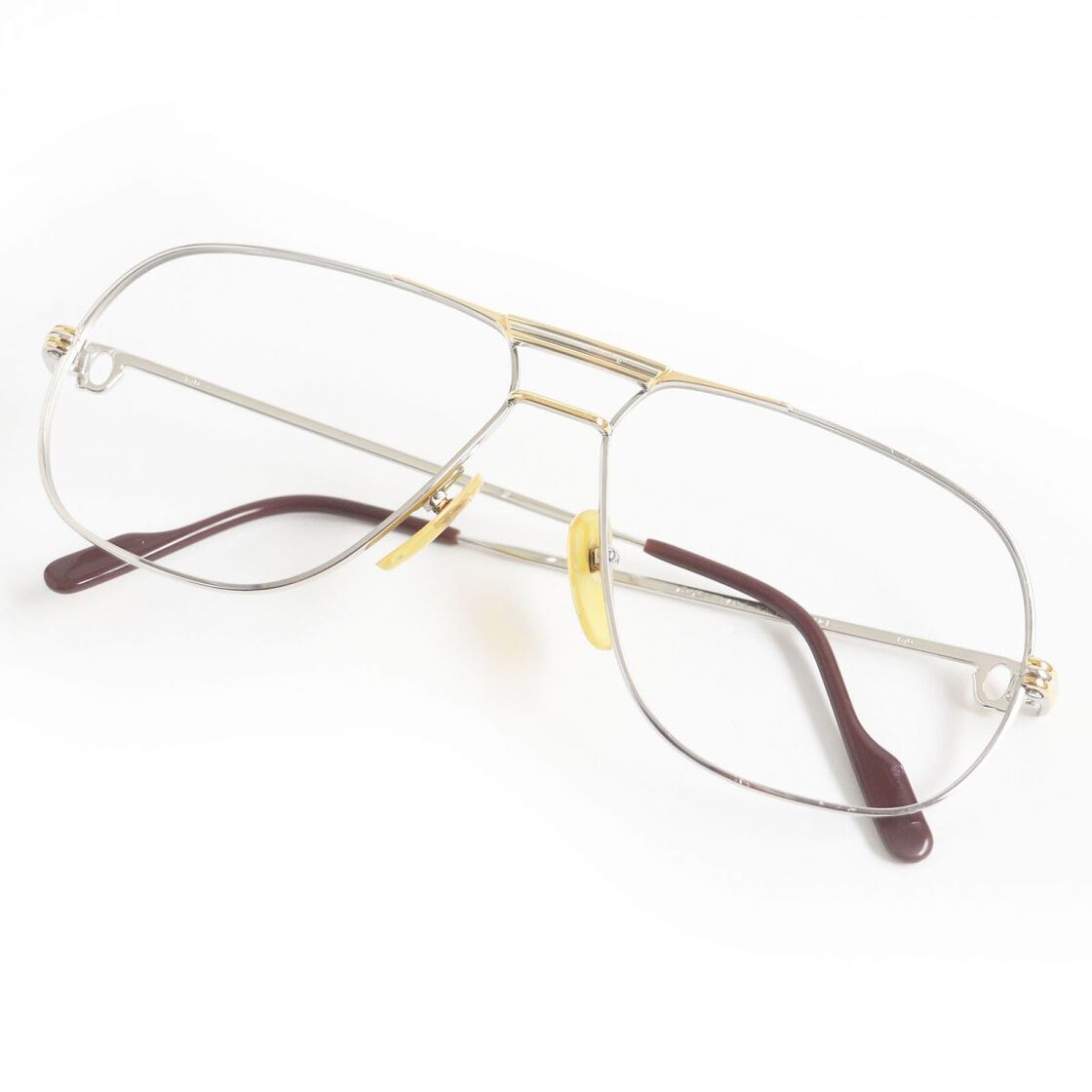 良品□Cartier/カルティエ 140 トリニティ ロゴ入り ツーブリッジ 