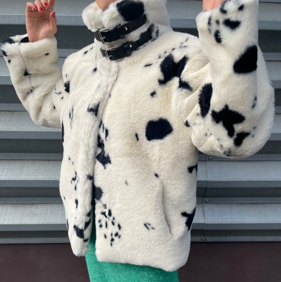 ダルメシアン柄ファーコート_LN0667 | lanan(ラナン) 