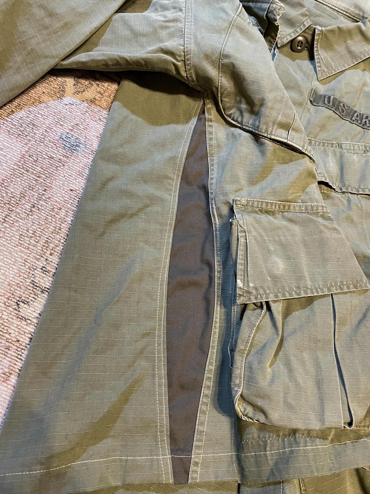 60s / U.S.ARMY Military / Jungle Fatigue Jacket / REMAKE