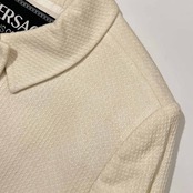 90s VERSACE JEANS COUTURE ヴェルサーチ ジーンズ クチュール ヴィーナスボタン 銀ボタン ステンカラー ジャケット 26/40/レディース ビンテージ