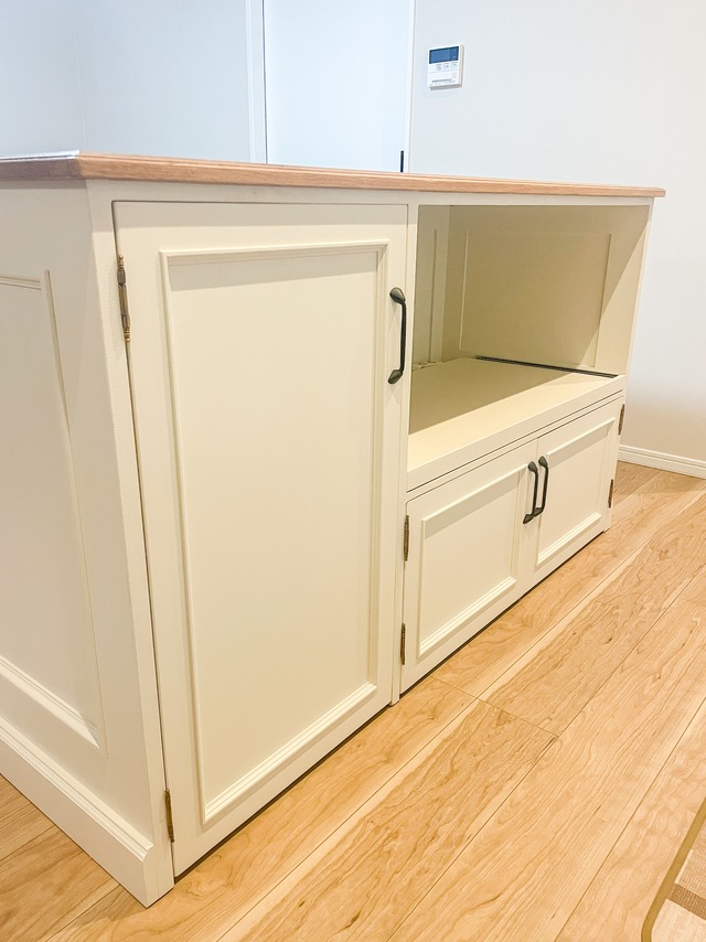 海外インテリア風キッチンカウンター179 (大理石天板・アイランドカウンター)W1200 オーダーメイド家具