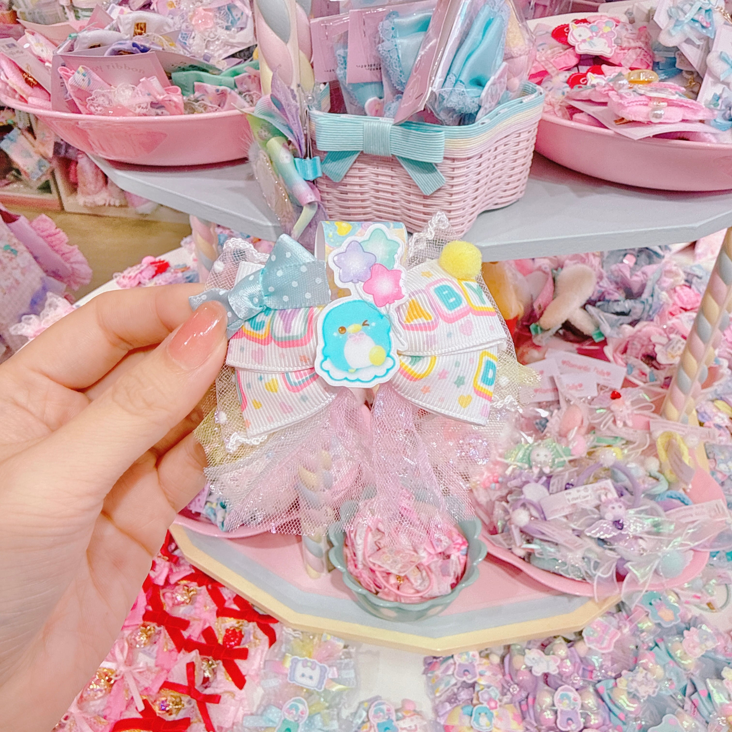 【P6】9-13リボンヘアクリップ