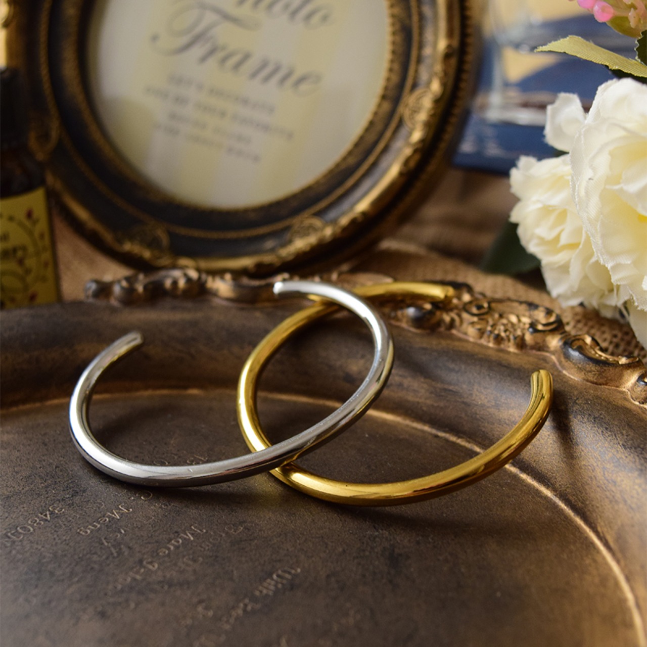 ラウンドシンプルステンレスバングルSV