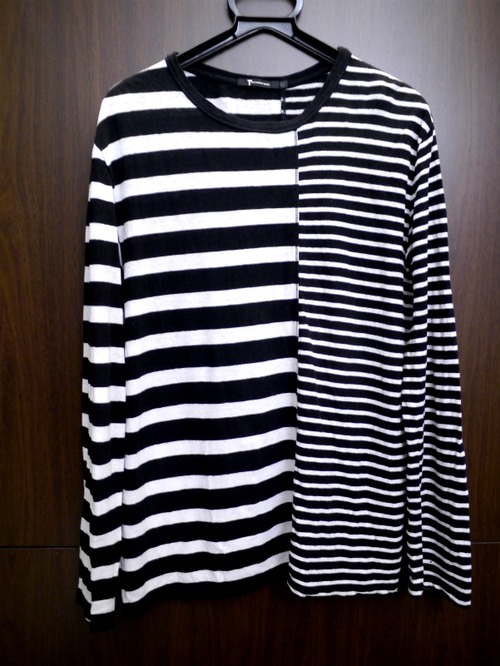 美品◆TbyAlexanderWang アレキサンダーワン Mens リネンxコットン クレイジーボーダー カットソー XS◆ ポイントにも使える着回しアイテム