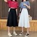 ✞ ♥カワイイ♥スカート きれいめ☆ソリッド カラーロングAライン ソリッドカラー ✞ゴスロリ SM ミリ 甘ロリ クラロリ 和ロリ エレガント 黒ロリ 姫ロリ 華ロリ BB-BB3585569