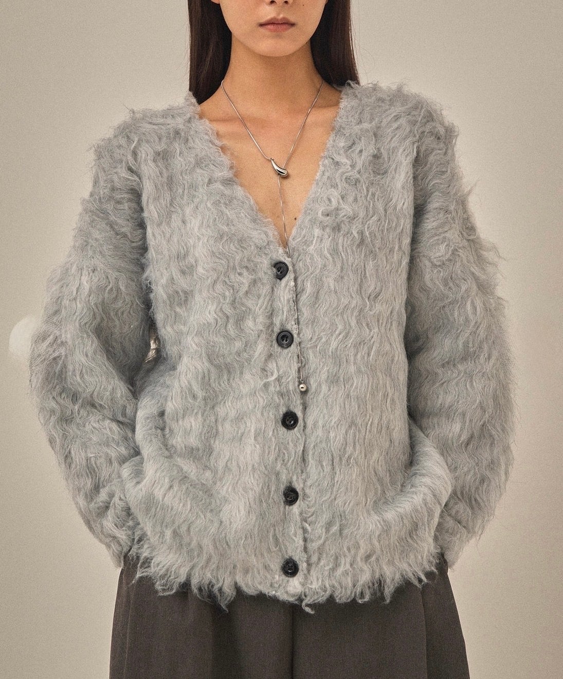 【 VERSEAU 】フラッフィーハウンドカーディガン