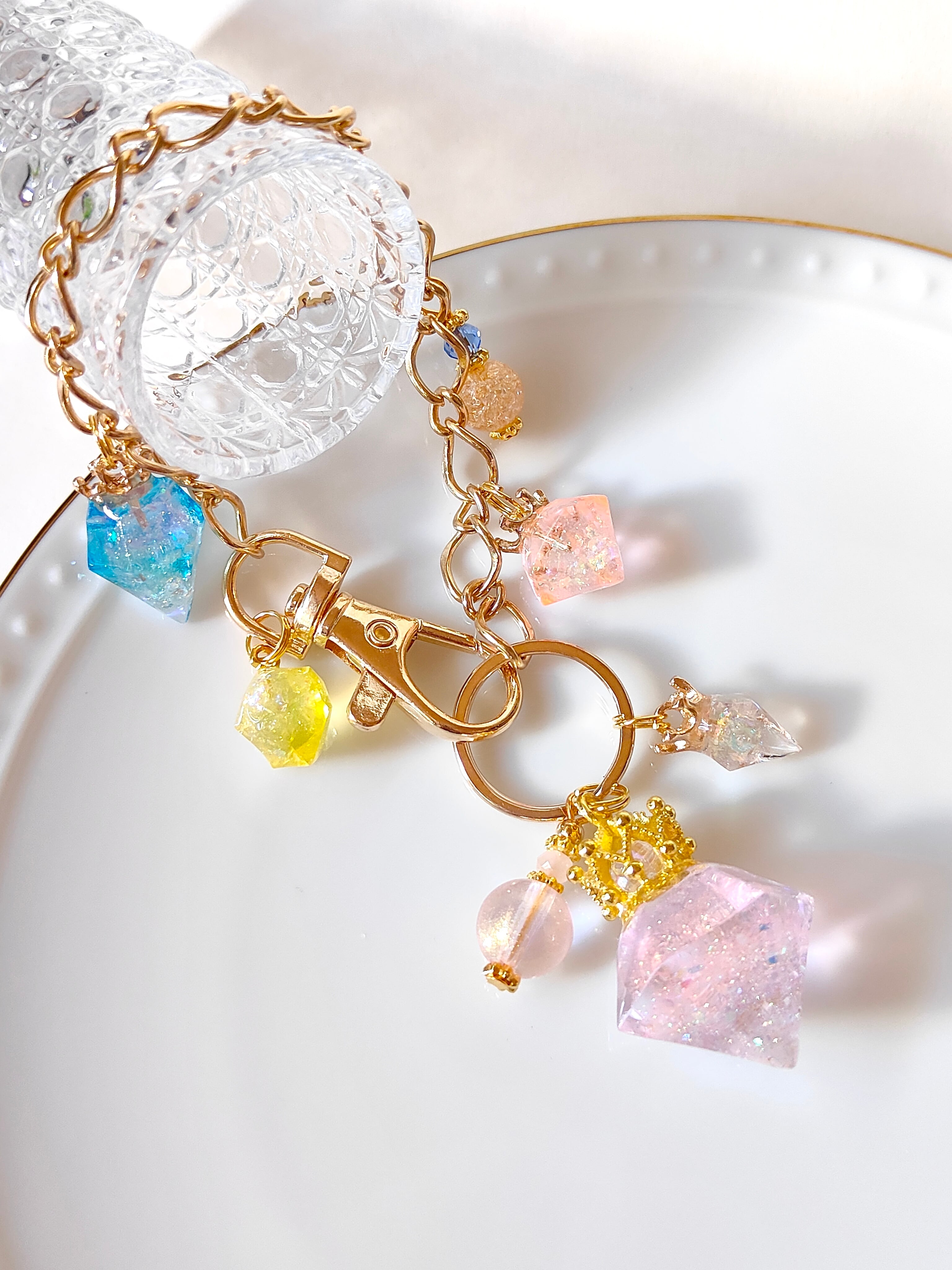 ゆめいろ水面にゃんこヘアゴム レジン | Ruu＊Ruu