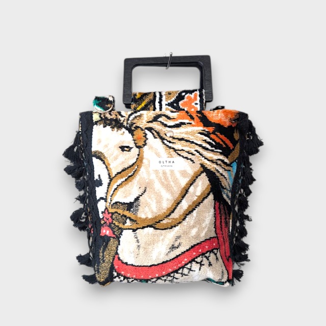 Vintage Tapestry Side Tassel Bag – Horse（Zodiac Edition）