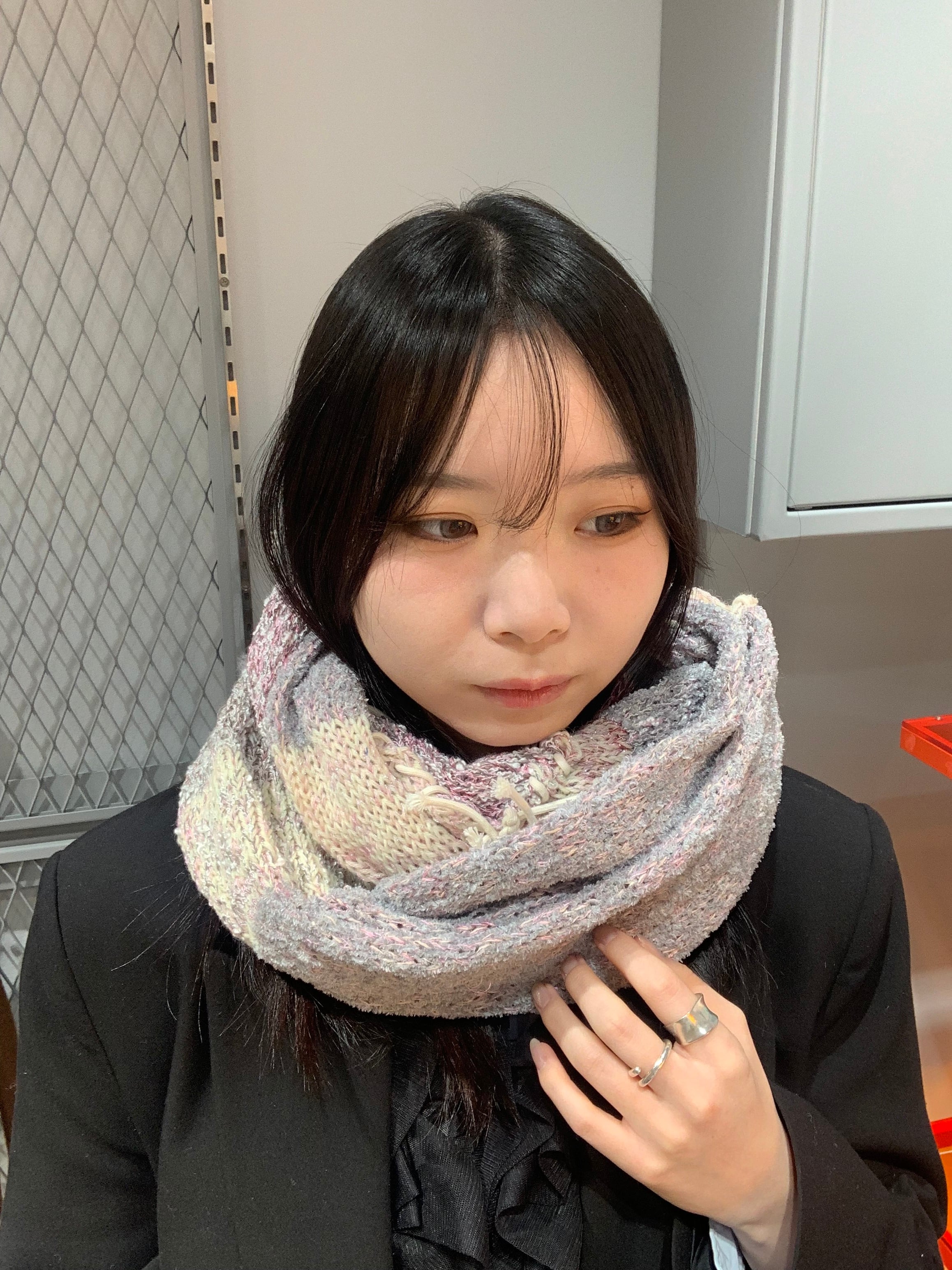 【umu】wave knot snood (purple)