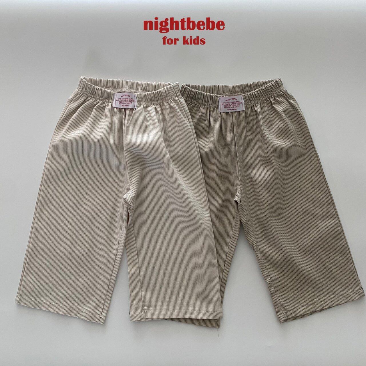 【nightbebe】bonjour stripe pants
