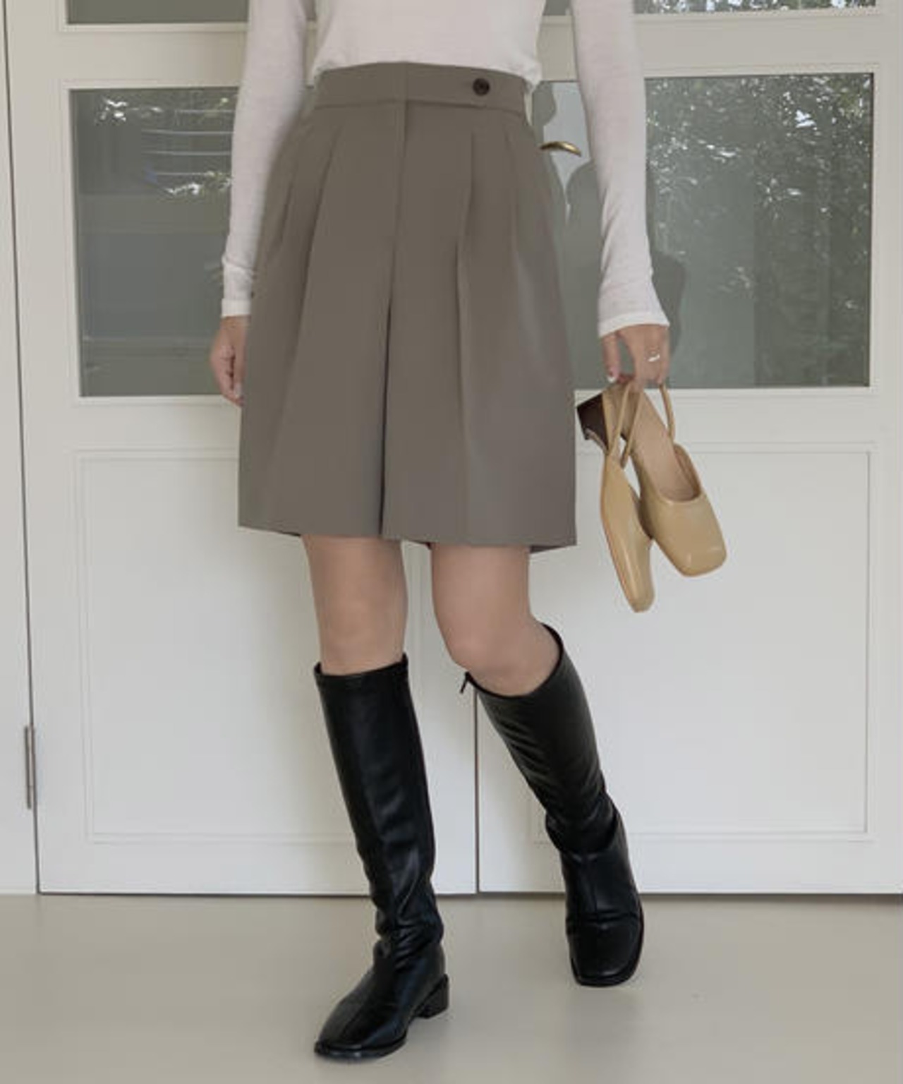 《即納商品》kristin pants (beige / khaki / black)