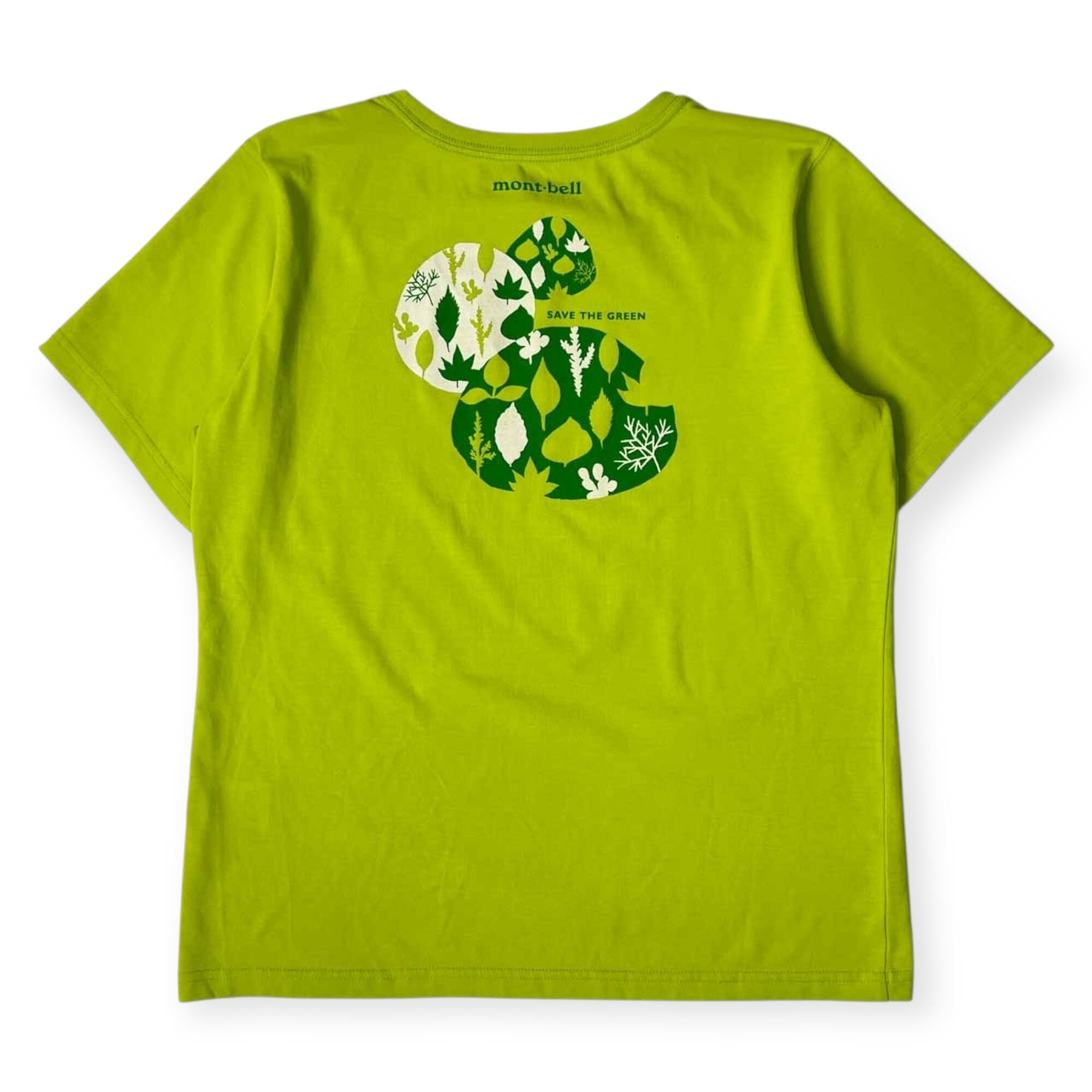 mont-bell モンベル バックプリント ボタニカル 半袖 ドライ Tシャツ