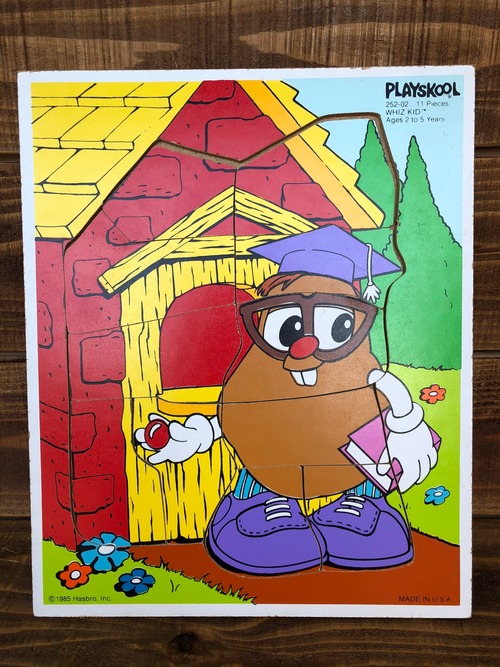 VINTAGE WOOD PUZZLE ''Mr.POTATOHEAD"/ポテトヘッド パズル 木製 80s ビンテージ USA