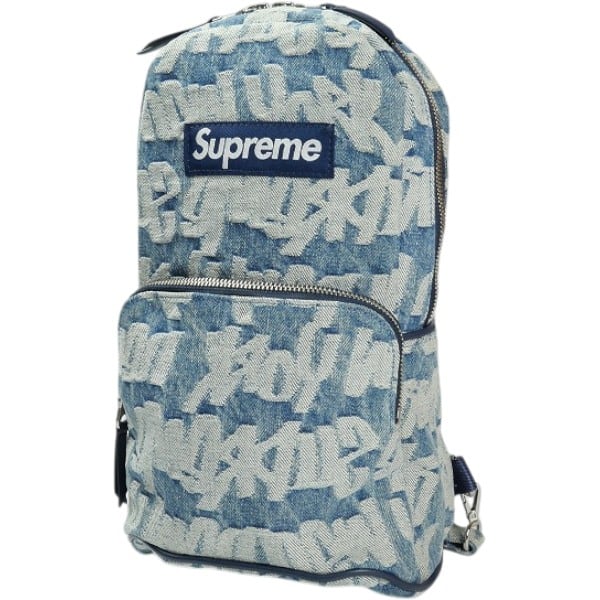 レア ☆ Supreme グラフィティ柄 スリングバッグ デニム ステッカー付き バッグ | STAY246