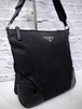 美品◆PRADA プラダ ユニセックス ナイロンxレザー クロスボディ ショルダー バッグ トート バッグ 黒◆ クロスボディ仕様の定番モデル♪