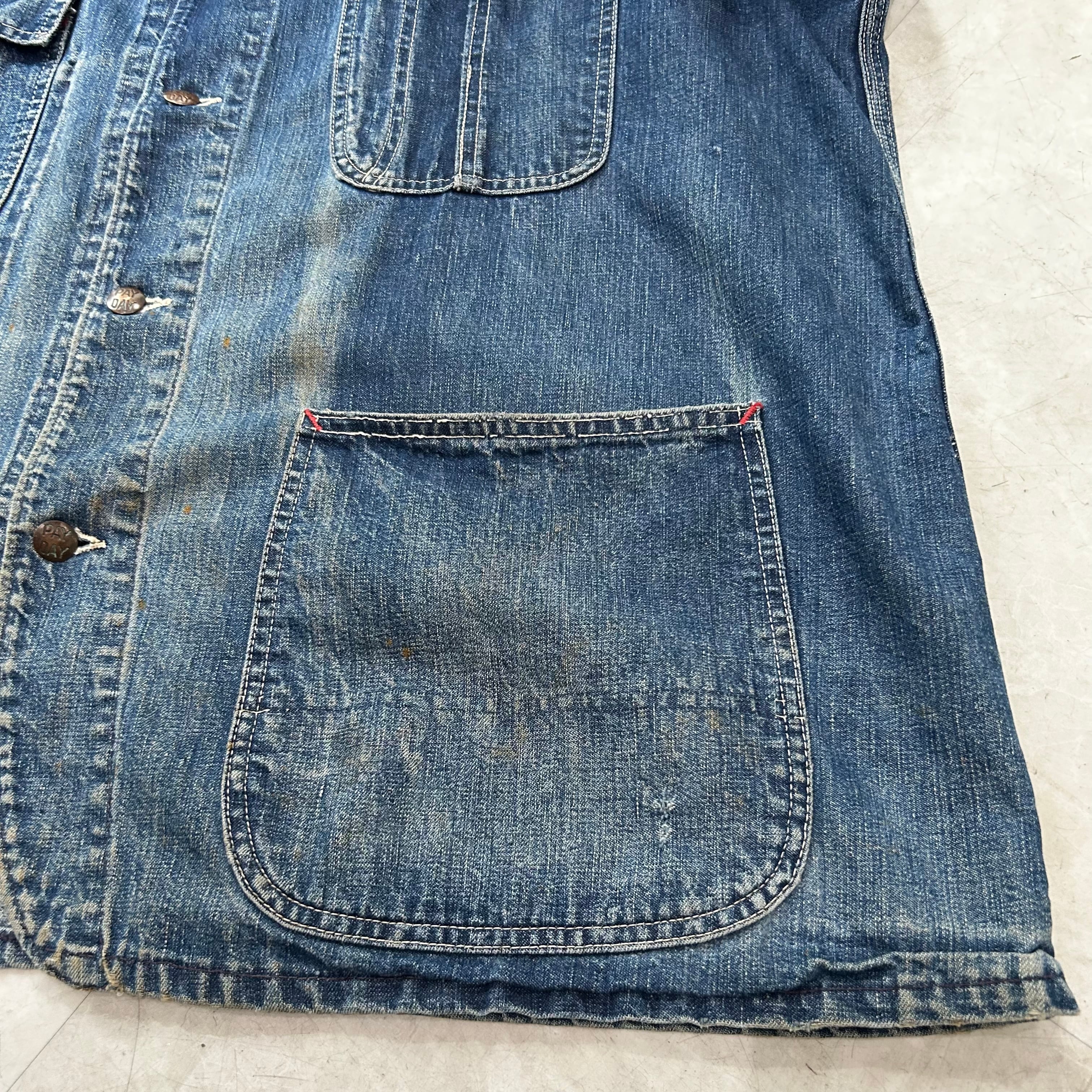 PAY DAY 50s USA製 デニム カバーオール ワークジャケット 50s PAY DAY Coverall Jacket / 50s ペイデイ カバーオール