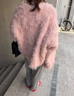 【新作5％OFF・3日間】Shaggy Volume Cardigan(Pink)_7colors