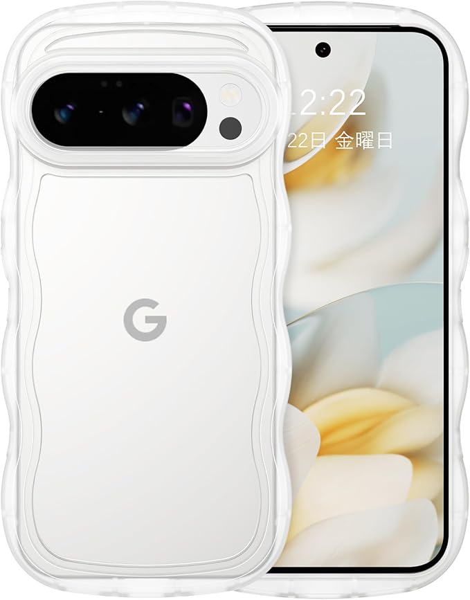 GUAGUA Google Pixel 10 ケース クリア ウェーブ ピクセル 10 ソフト