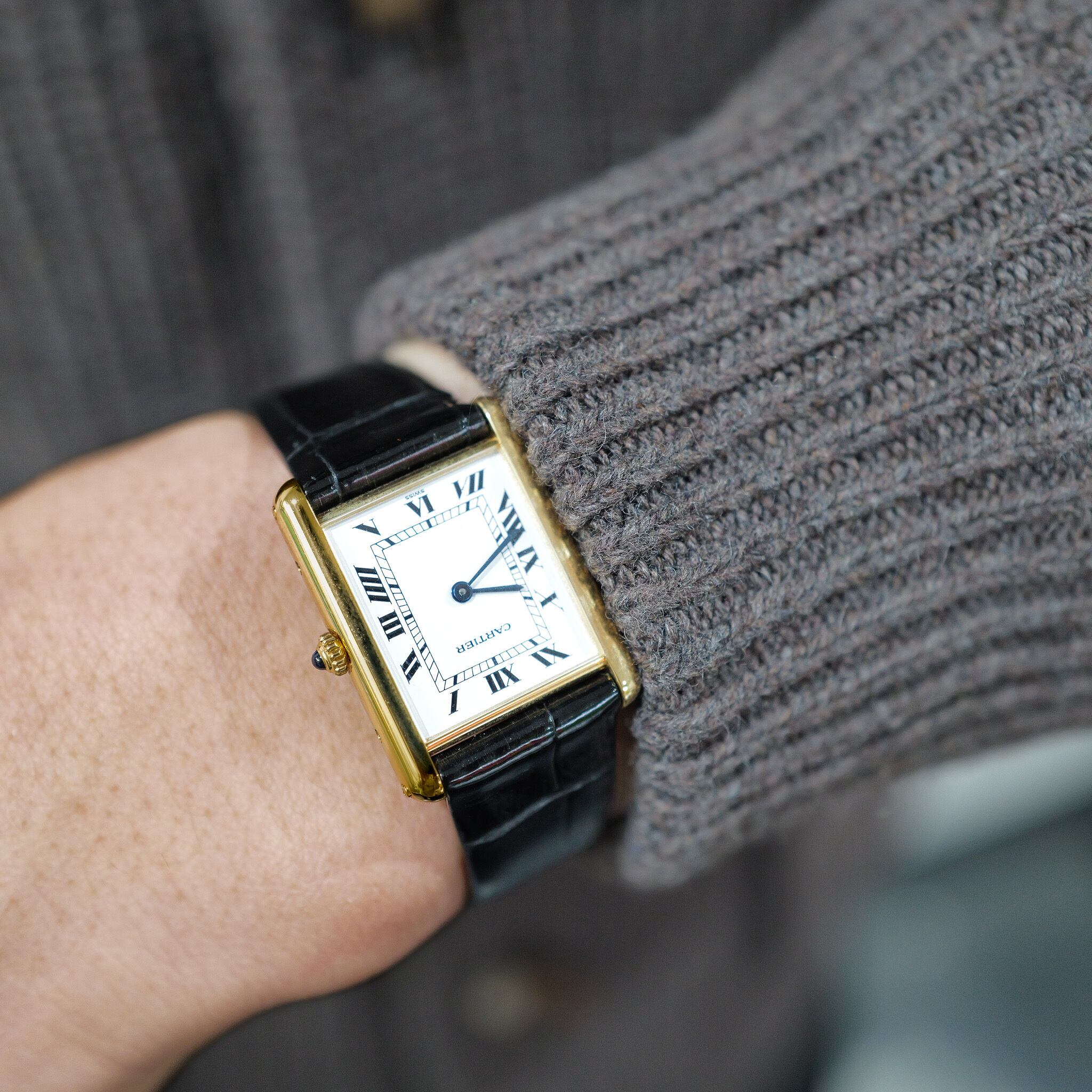 Cartier クォーツ 時計 カルティエ 置時計 クォーツ GP ホワイト文字盤 | 東京銀座の