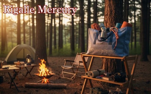 新品販売/Rigalle Mercury 丈夫＆頑丈＆大きい 底板付き キャンプトートバッグ 薪バッグ 大型 約58㎝（幅）x20㎝（奥行）x43㎝（高） 【ライトブルー】