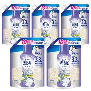 【数量限り】レノア 煮沸レベル消臭 抗菌ビーズ 消臭+防カビ クリーンフレッシュ 詰め替え 1410mL×5袋 [大容量] [ケース品] 柔軟剤と一緒に使って効果長続き