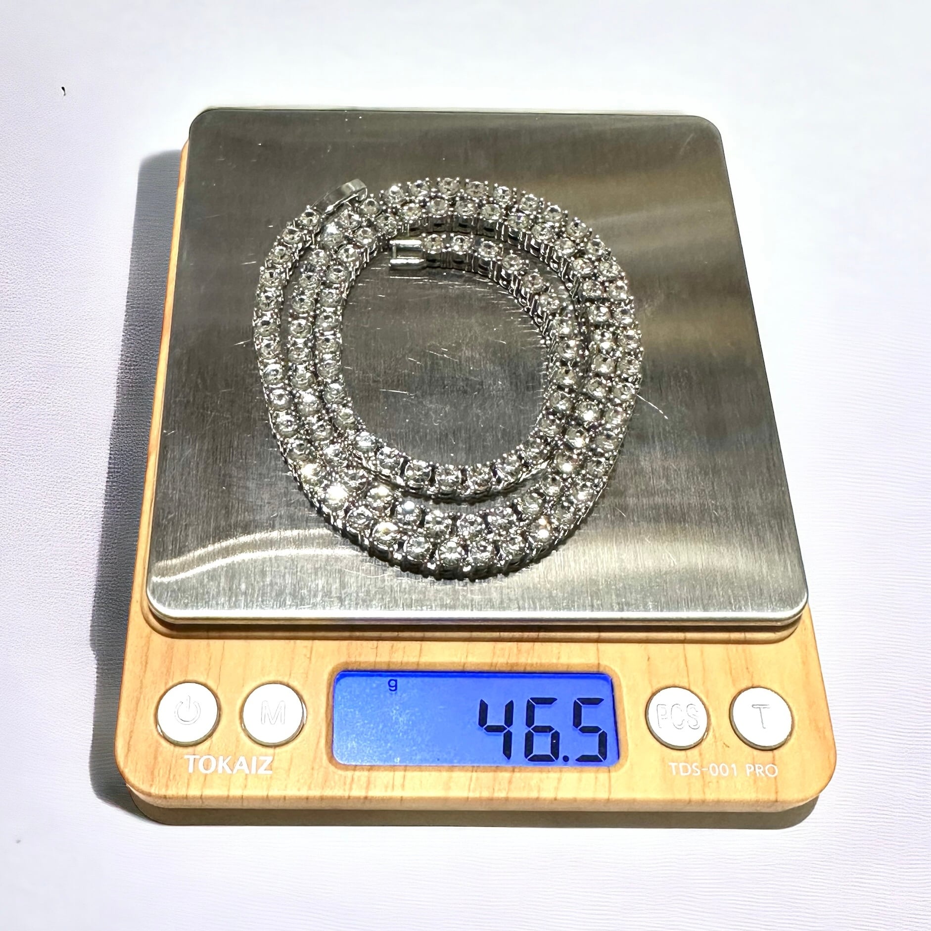 通販 サイズ 4mm テニスのネックレス 韓国 送料無料 テニスネックレス