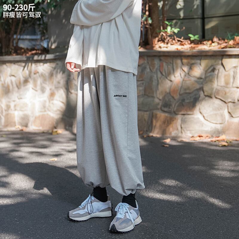 グレールーズパンツ スプリングオータムカジュアル 大きめサイズ 春物 秋物 ヒップホッププラスサイズ61276695935