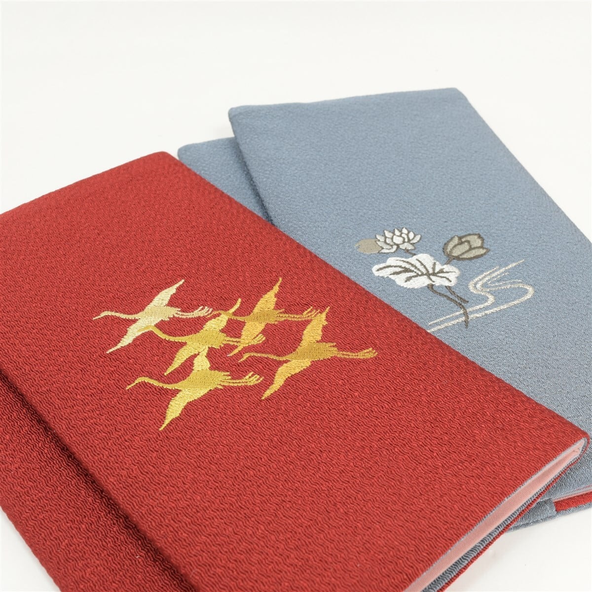 慶弔リバーシブル刺繍ふくさ(鶴・蓮) 日本製 dof10 | FUKUSA 慶弔リバーシブル刺繍ふくさ(鶴・蓮) 日本製 dof10 | FUKUSA