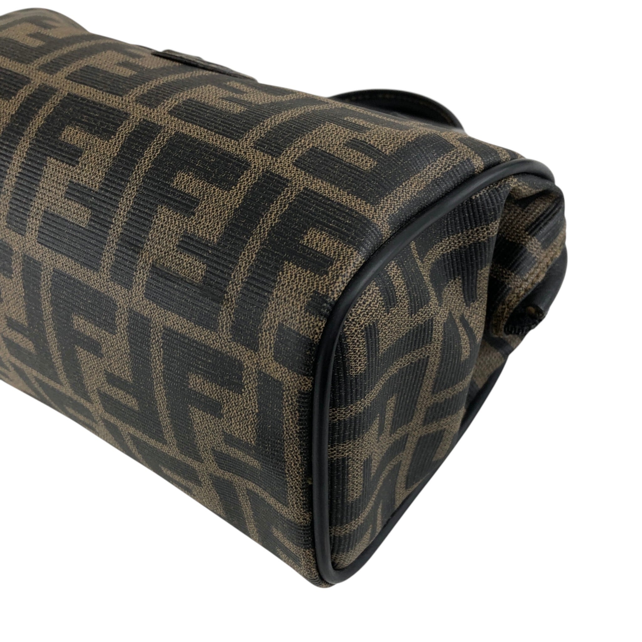 FENDI フェンディ ズッカ ショルダーバッグ ブラック PVCレザー 2way
