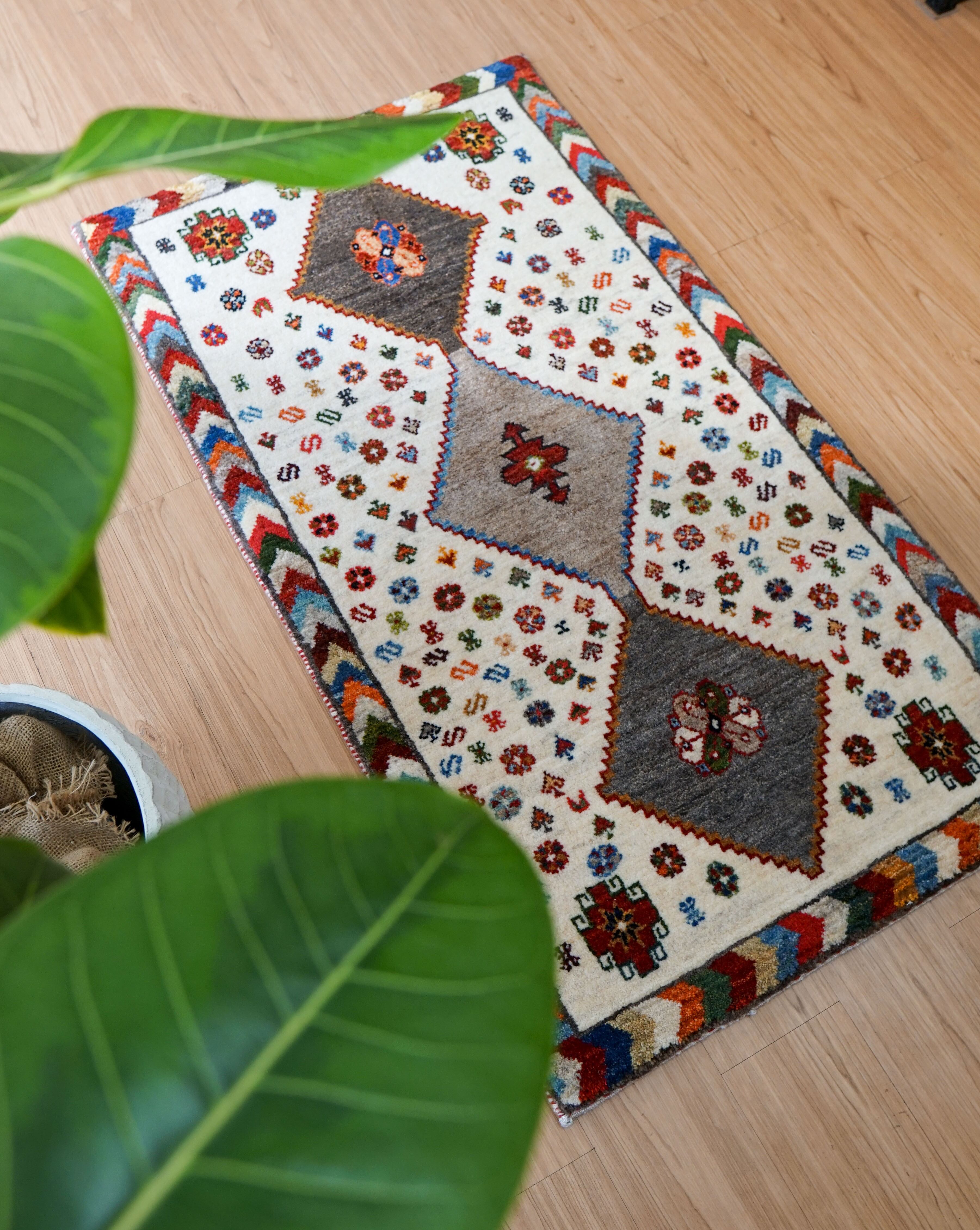 ペルシャ 絨毯 カシュクリギャッベ 136×74cm リズギャベ | Decorworks