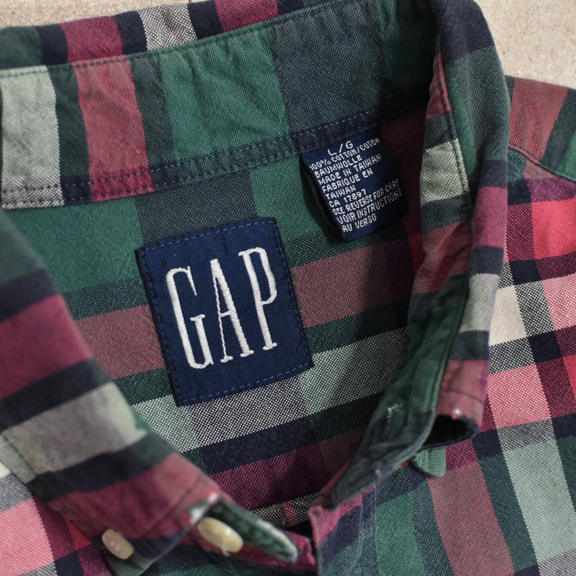 80～90s OLD GAP check BD shirt | 古着屋 grin days memory 【公式