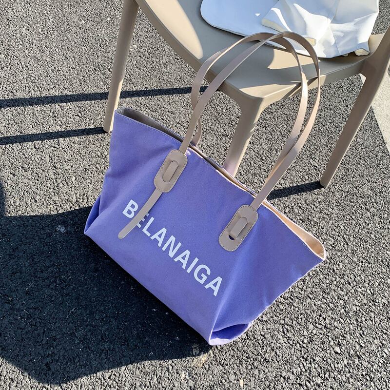 ネットセレブ大容量バッグ2020新しい流行のファッションレディースバッグシンプルなワンショルダーキャンバスバッグワイルドポータブルトートバッグ 手作りハンドバック86678189544