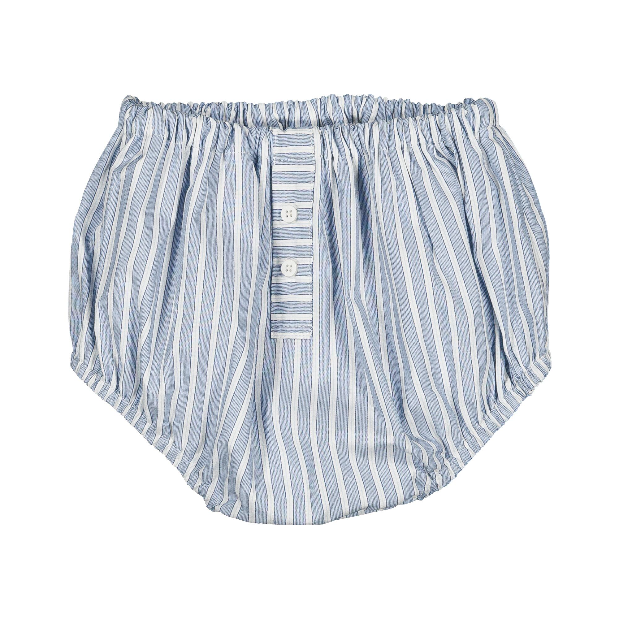 ご予約【MaisonMarelle】送料無料Bloomer CHAILLOT - thin ice blue stripes
