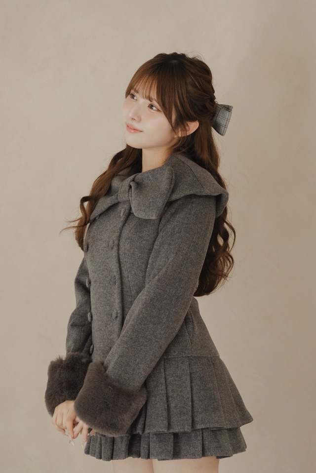 ribbon pleats coat