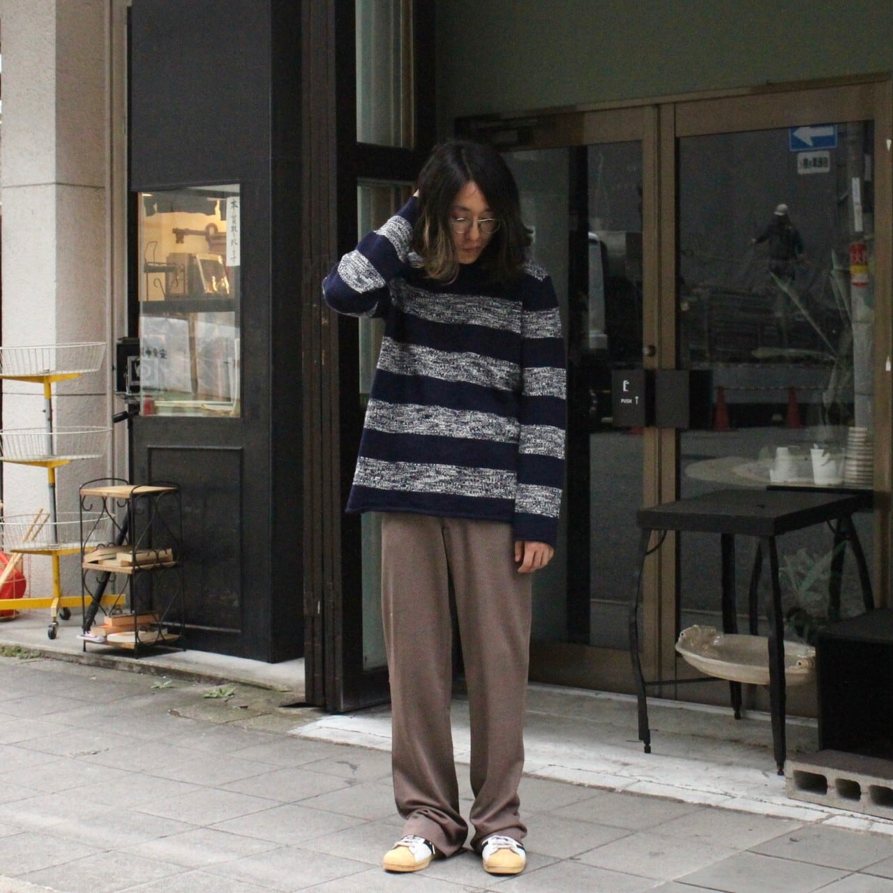 2008AW UNDERCOVER ISM Border Pattern Wool Knit | VOLAR