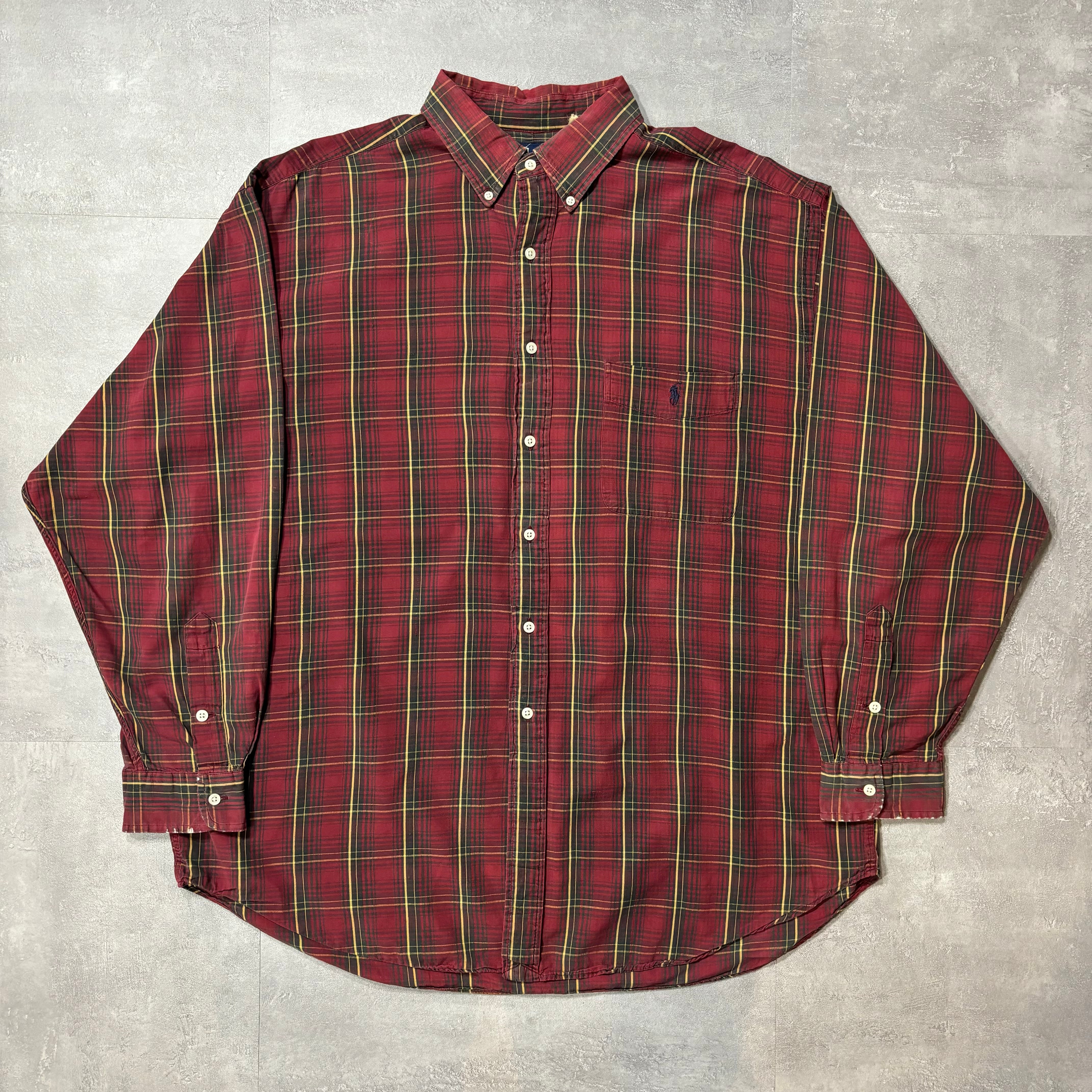 《XL》Ralph Lauren ラルフローレン チェック 長袖シャツ ワイドシルエット no.4026