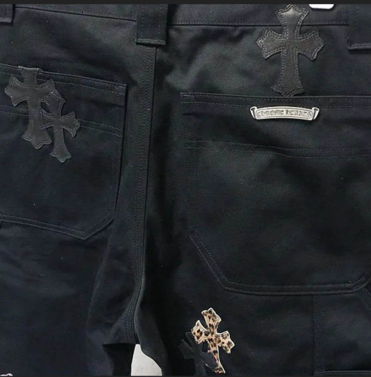 CHROME HEARTS クロムハーツ カーペンターパンツ クロスパッチ CHROME HEARTS クロムハーツ カーペンターパンツ クロスパッチ