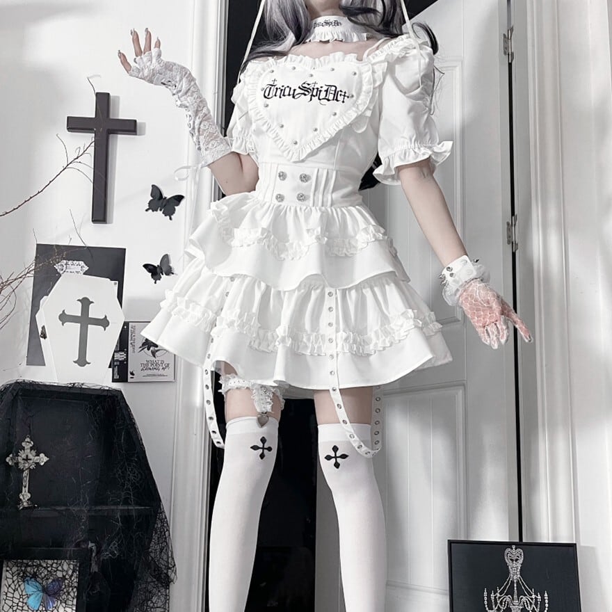 地雷系 甘辛MIX 小悪魔 シークレットラブ ワンピース ゴスロリ コン