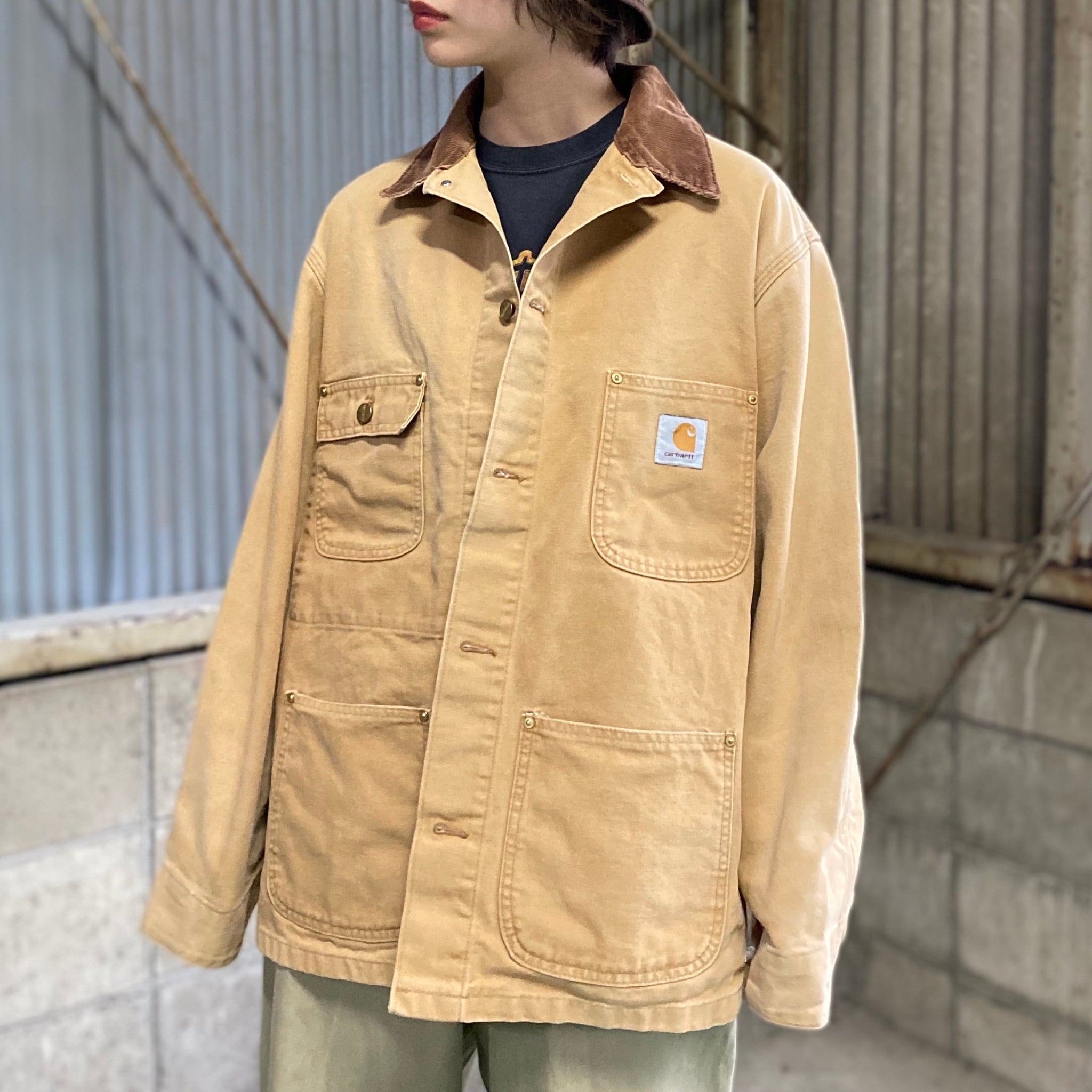 80年代 80s Carhartt カーハート ダック地 裏地無し ミシガンチョア