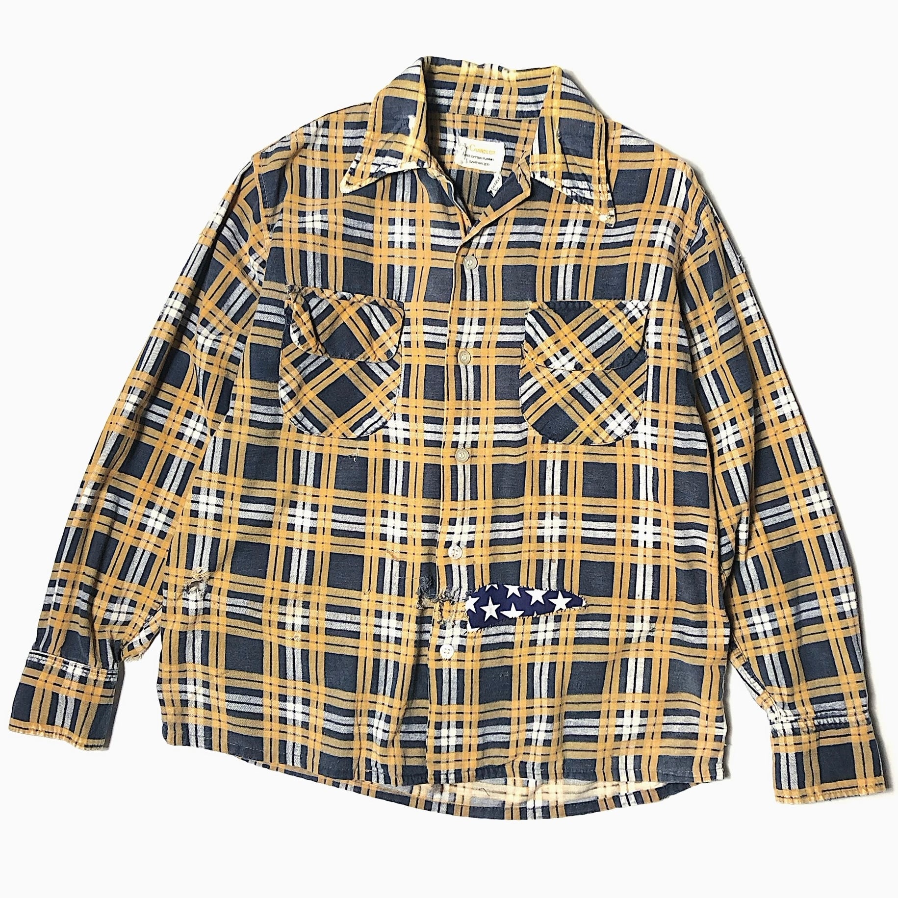 Vintage 50's【CAMPUS】Open Collar Rayon Shirt | Antler