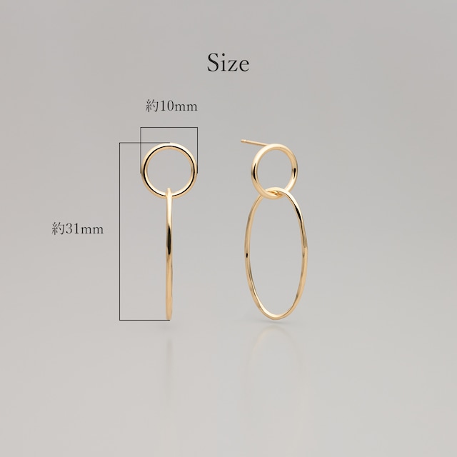 K18イエローゴールド スタッドピアス 【MKY0083P1】