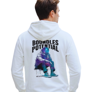 BOUNDLESS POTENTIAL　Garment dye Hoodie White [T0018]
