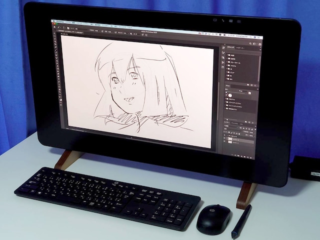 ■売上№1■Cintiq Pro 24用　傾斜角可変スタンド　最大75度　キーボード下置き型