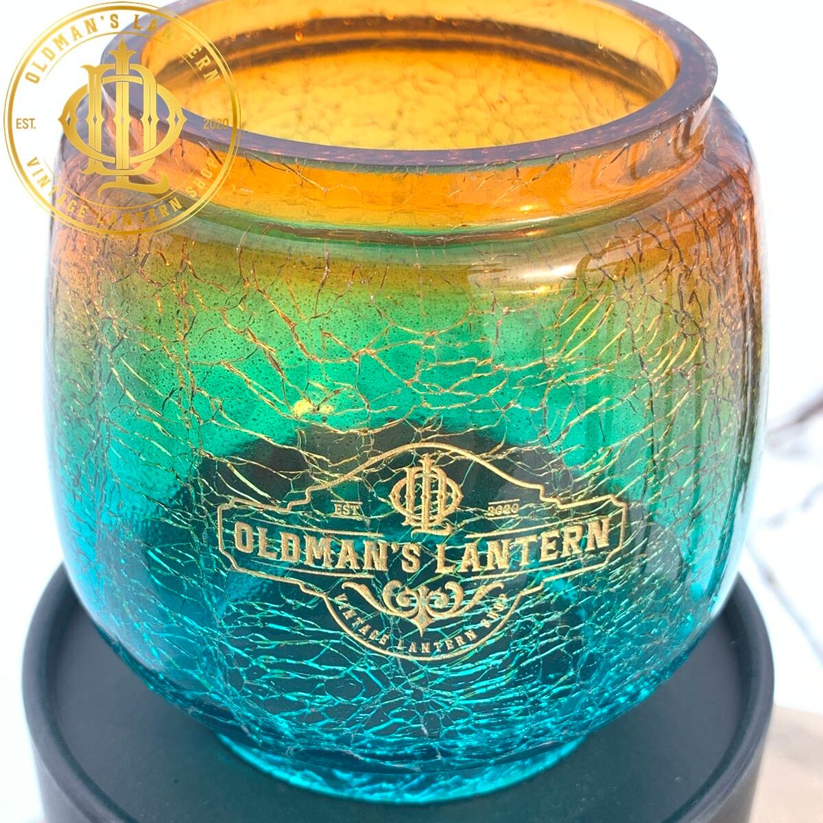 【限定】クラックグラス Feuerhand エメラルド グラデーション 限定】クラックグラス Feuerhand アンバー / エメラルド